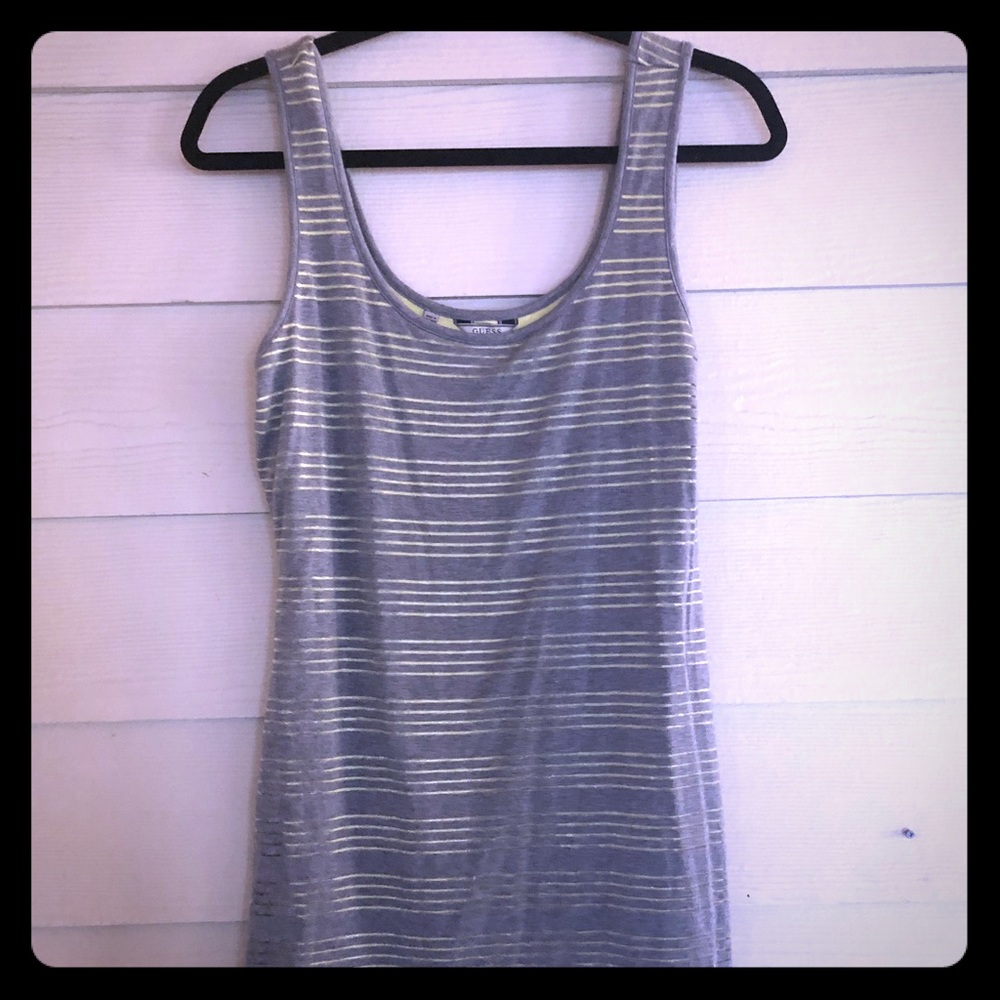 Guess Neon Yellow/Gray Dress LARGE